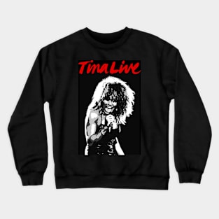 tina turner live retro bw Crewneck Sweatshirt